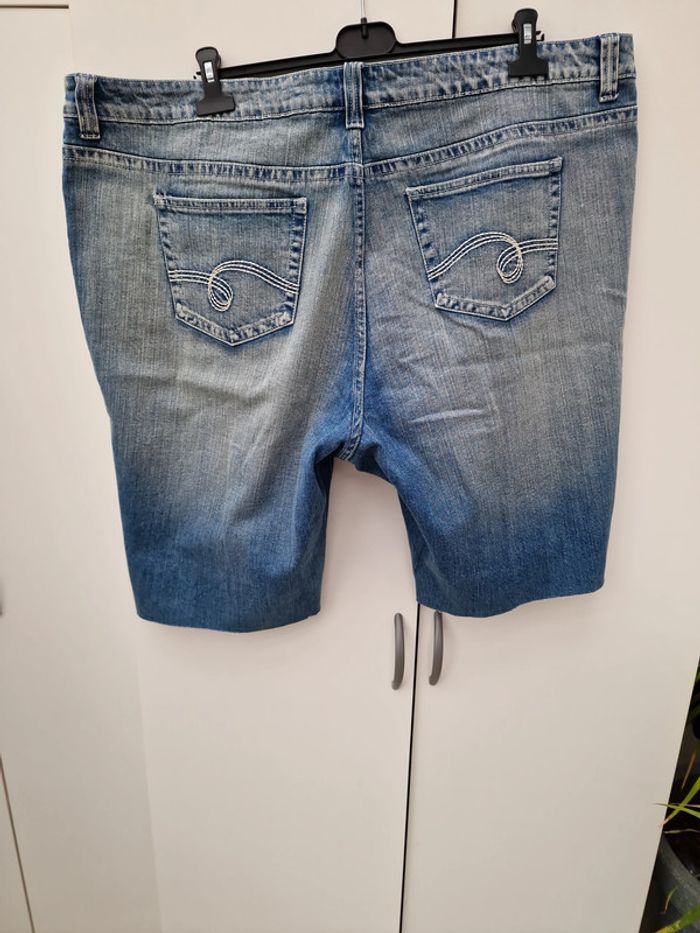Short En Jeans Bleu Délavé - photo numéro 2