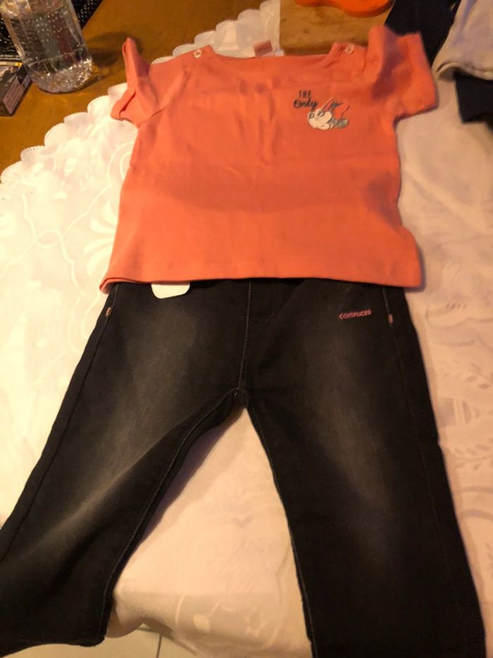 Ensemble pantalon tee shirt fille neuf 2 ans - photo numéro 2