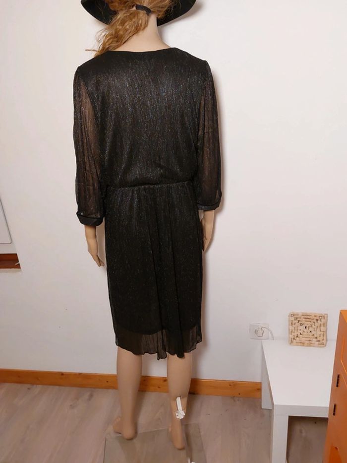 T.44 Robe Neuve soirée etiquette 59,95 eur noire et argentée - photo numéro 9