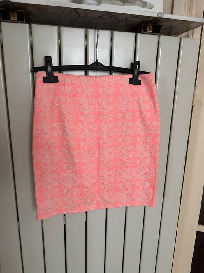 Jupe droite orange vintage S