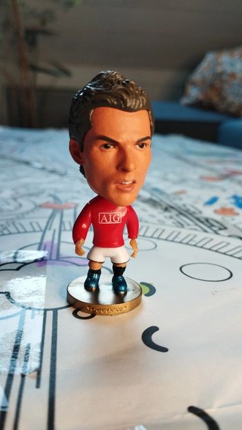 Figurine miniature football neuve cristiano Ronaldo CR7 Manchester United rétro maillot AIG