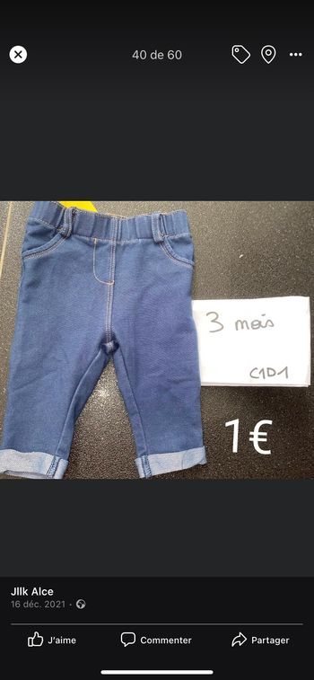 Legging bleu pour fille 3 mois