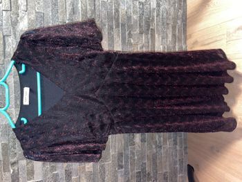 Robe Naf Naf Noire avec Paillettes Rouge Taille 34 / XS Etat neuve