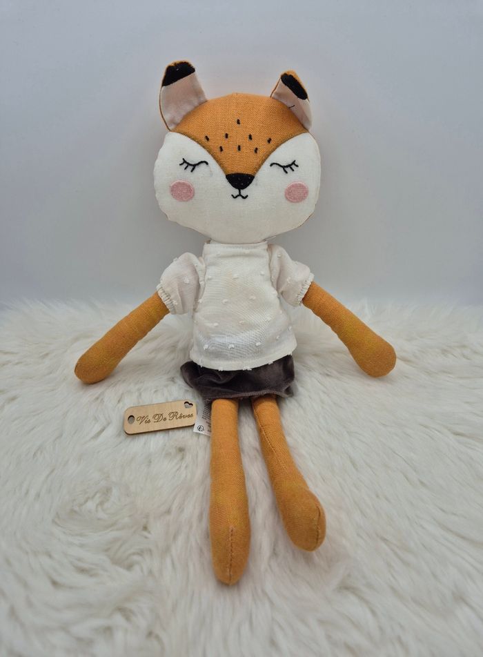 Doudou peluche pantin Dame Renarde Vertbaudet