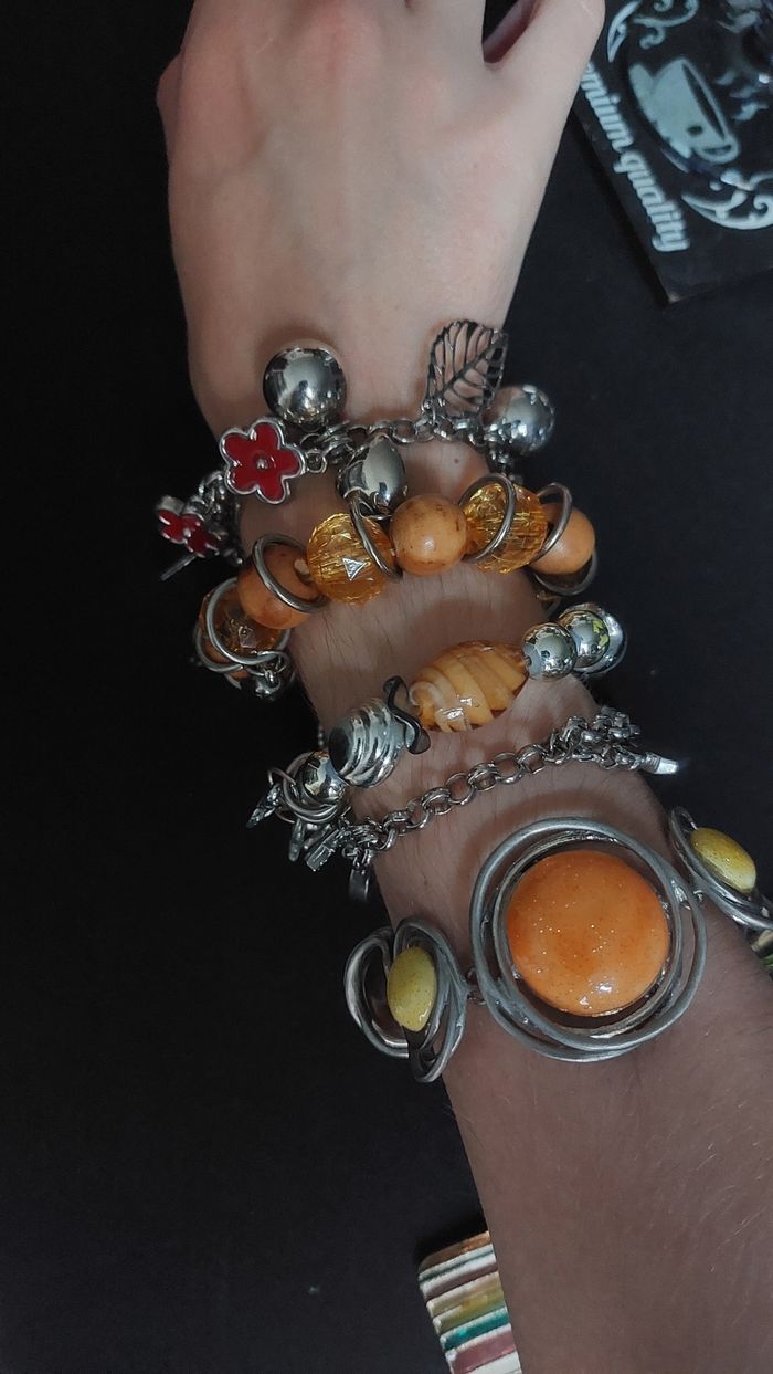 Lot de bijoux marron et multicolore - photo numéro 6