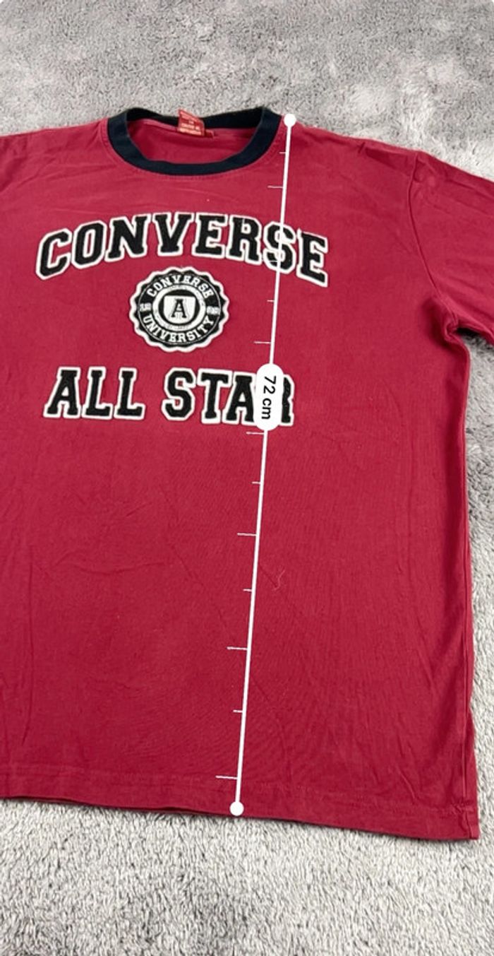 T-shirt manches longues Converse All Star Bordeaux – Taille XL - photo numéro 3