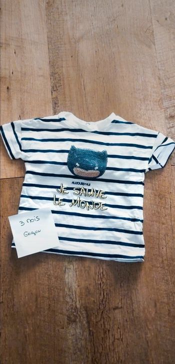 T-shirt batman 3 mois