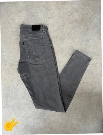 Jeans Levi's 710 W29 FR38 L30 coupe skinny gris Femme women pan585b