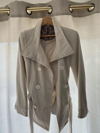 Manteau blanc beige