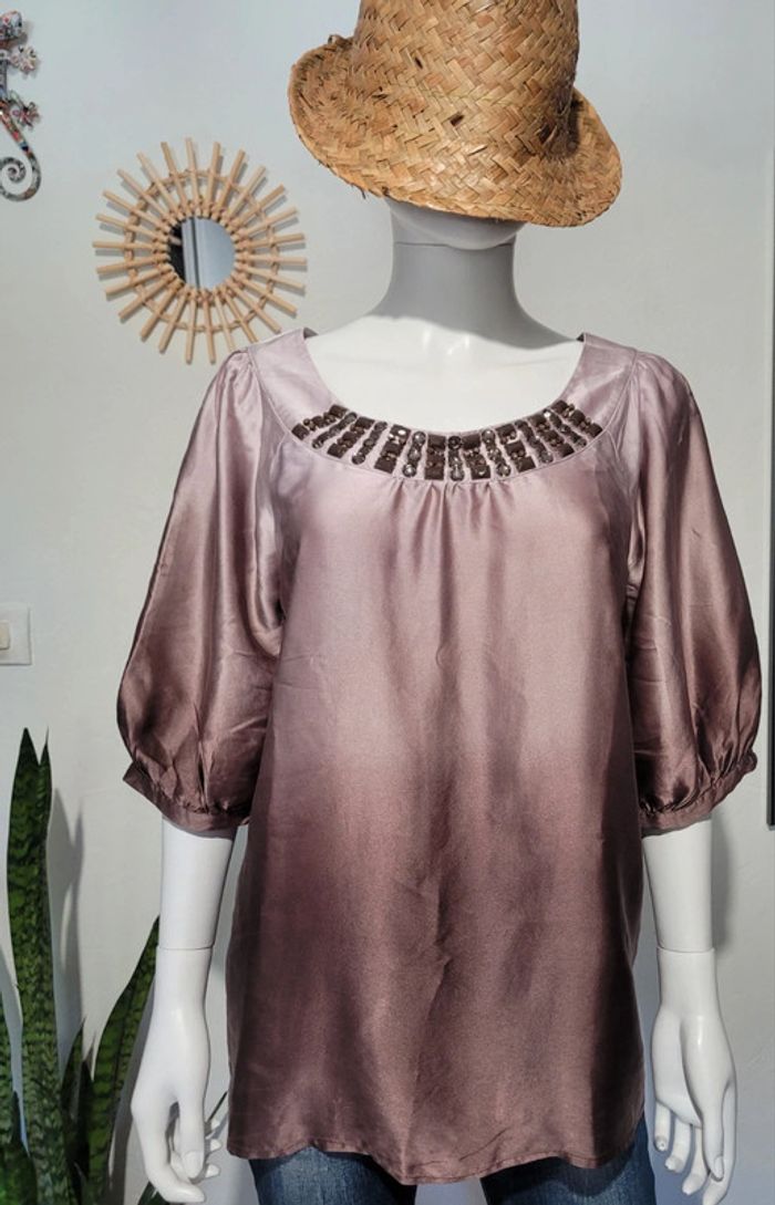 Haut bijoux en soie
