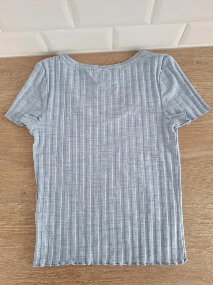 T-shirt bleu clair XS - photo numéro 3