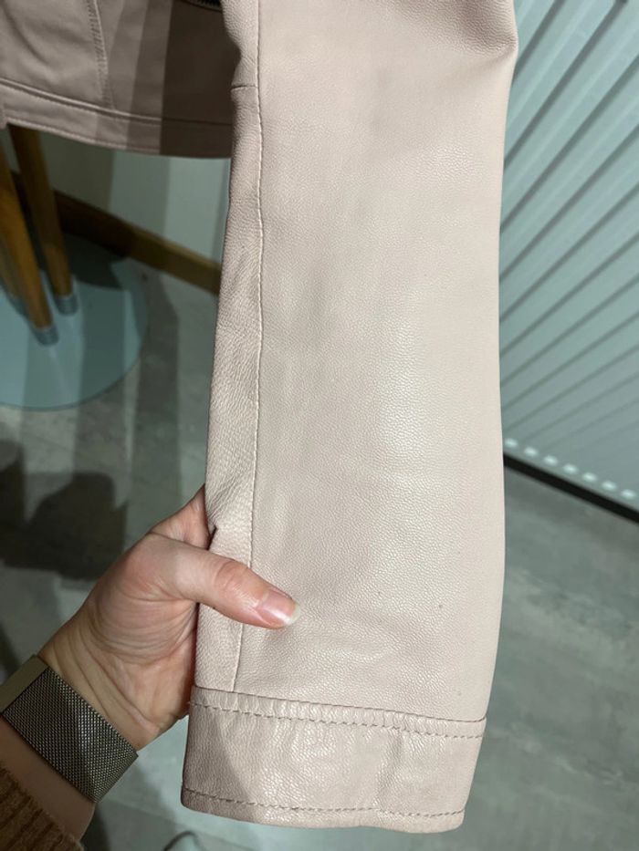 Veste Perfecto Rose en Cuir - photo numéro 19