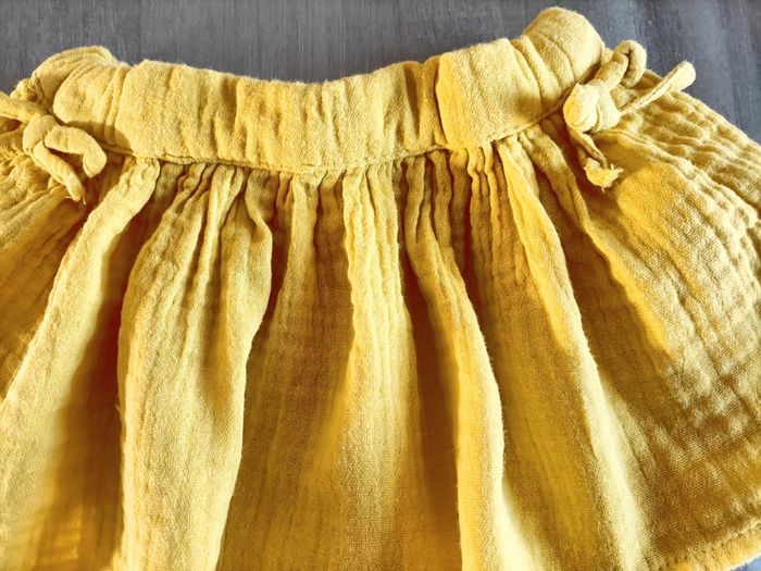 Jupe moutarde gaze de coton TAO 3 mois - photo numéro 2