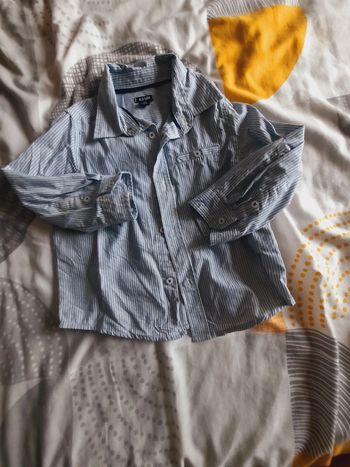 Chemise manches longues rayée Kiabi 24M