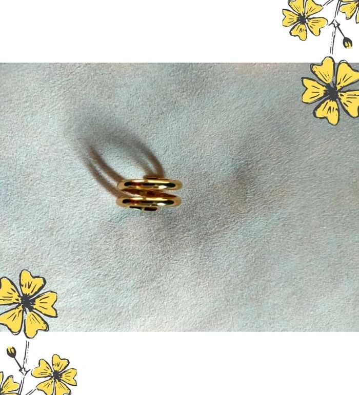 Bague ouverte plaqué or – Style minimaliste IG - photo numéro 10