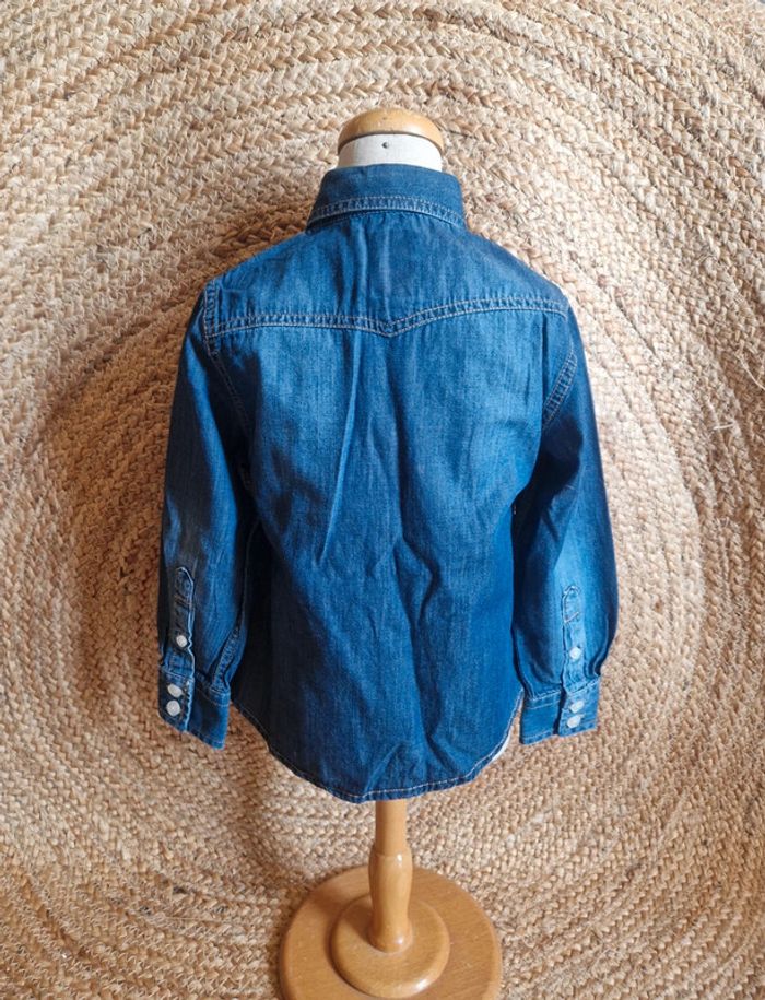 Jolie ensemble chemise en jean et jean rose fille sergent major 3 ans - photo numéro 3
