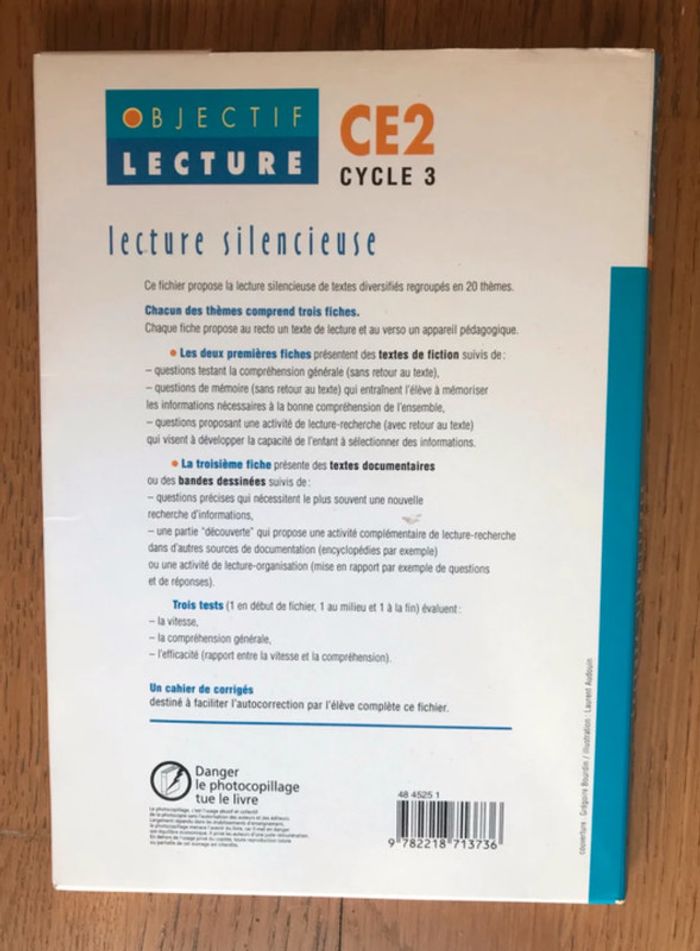 Objectif Lecture - Lecture silencieuse CE2 - photo numéro 2