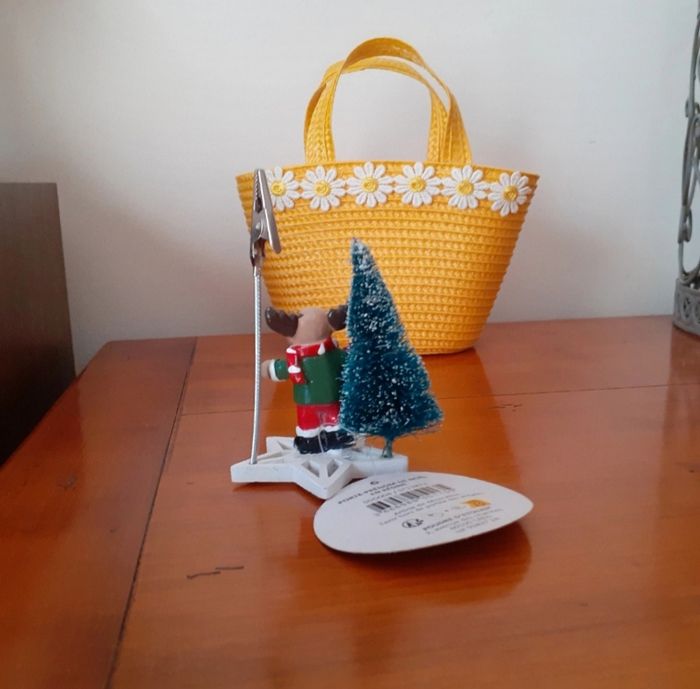 Neuf: Marque-place/Porte photo " Renne & Sapin - photo numéro 7