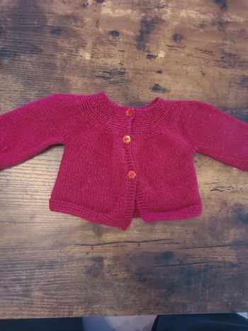 👶gilet fait main 1 mois👶