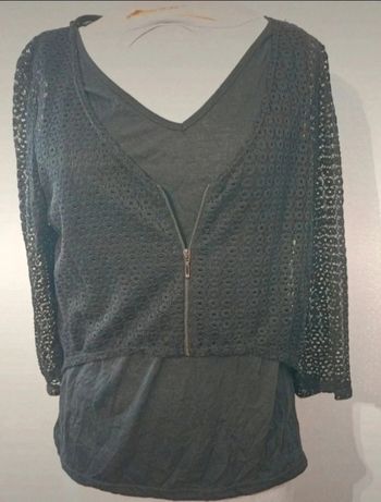 Superbe 2 en 1 top et gilet