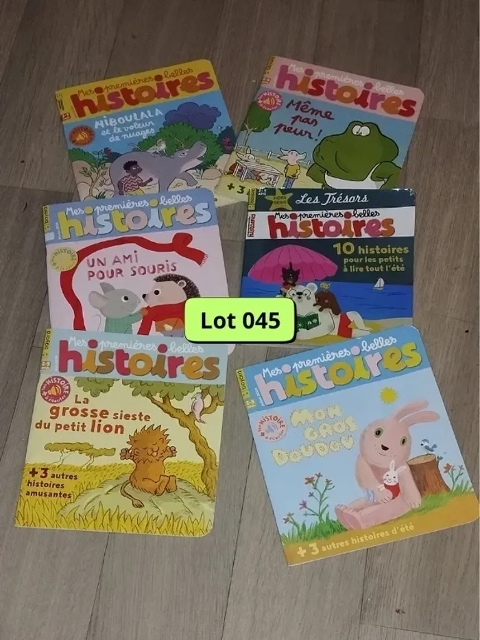 Lot de 6 livres Mes premières belles histoires année 2024 L045