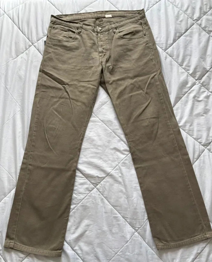 Jean homme Blue Mountain marron/taupe/kaki taille 2XL/50 relaxed loose wide droit vintage 2000s y2k - photo numéro 4