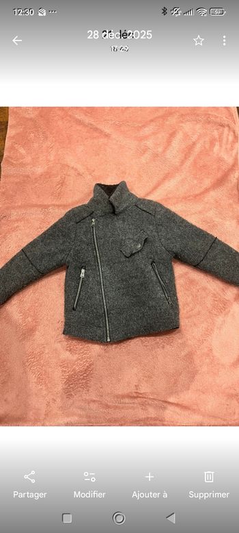 Manteau Zara fourré  5 ans garçon