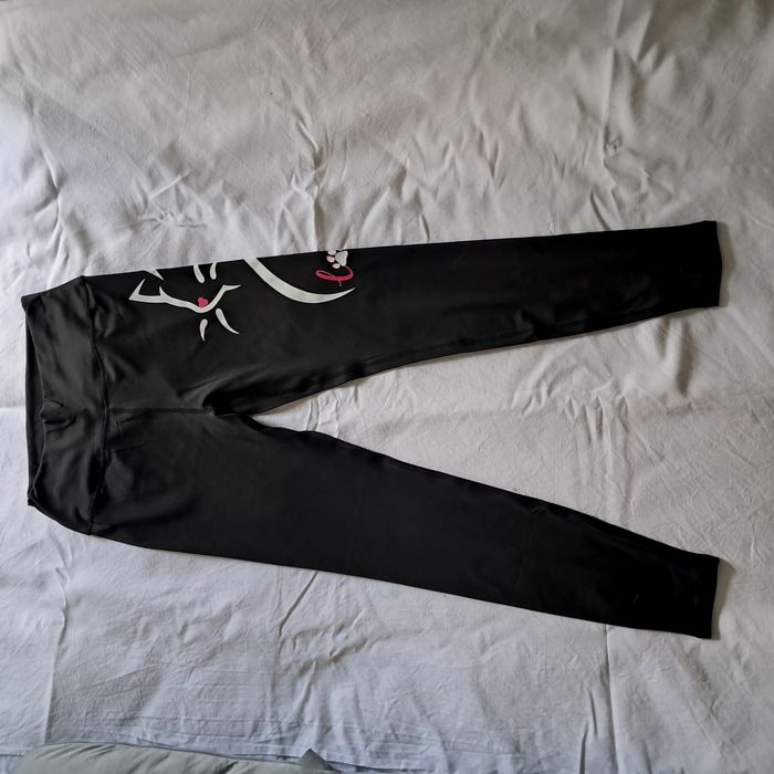 Legging yoga sport noir motif chat Taille S Neuf