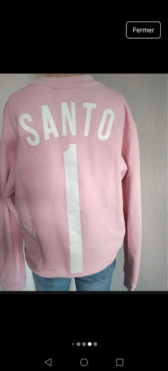 Sweat Santo rose taille xs très bon état - photo numéro 5