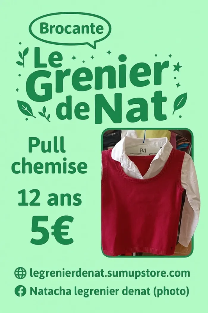 Pull chemise accrocher taille 12 ans