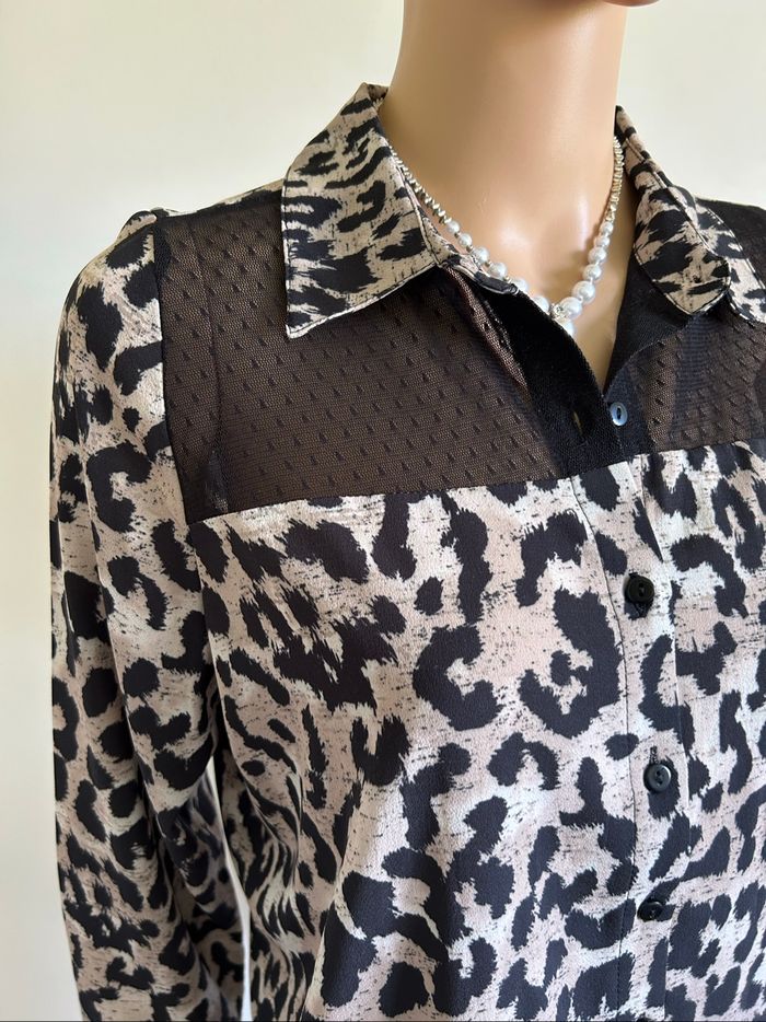 Chemise léopard à manches longues Milan Kiss taille M jamais portée - photo numéro 4