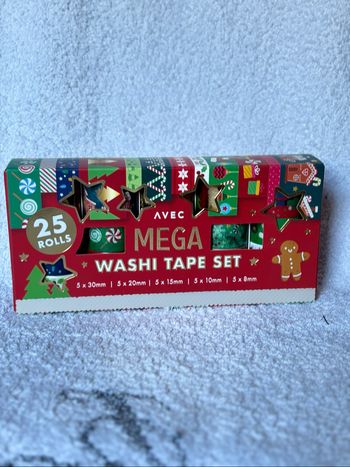 25 rouleaux de Washi Tape de Noël