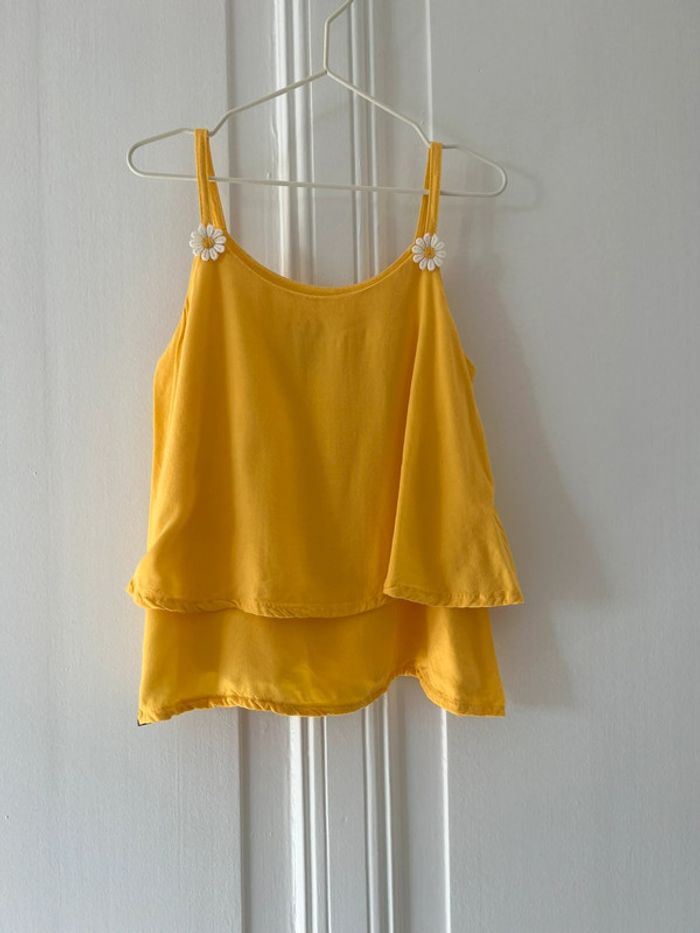 Haut à bretelles jaune Boboli 3 ans