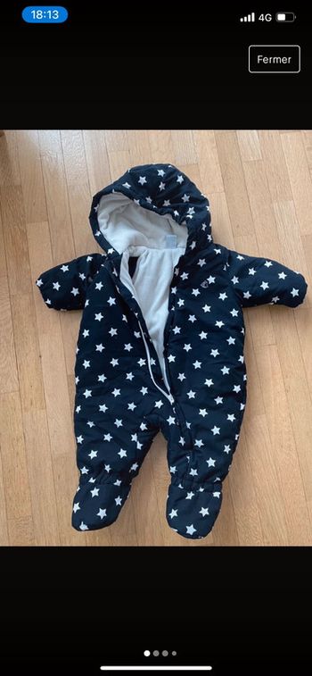 Combinaison pilote bébé 6 mois petit bateau