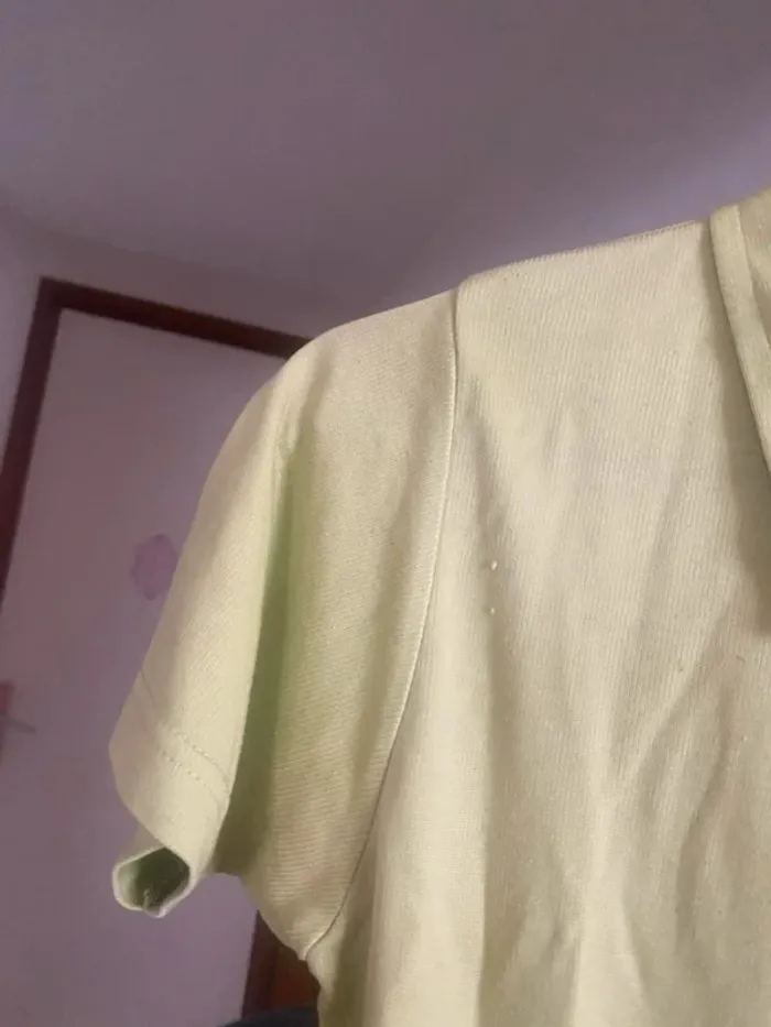Polo zippé vert pastel Abstract – Chic & confort pour la rentrée 🌿 (Taille 38) - photo numéro 5