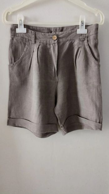 Short en lin femme