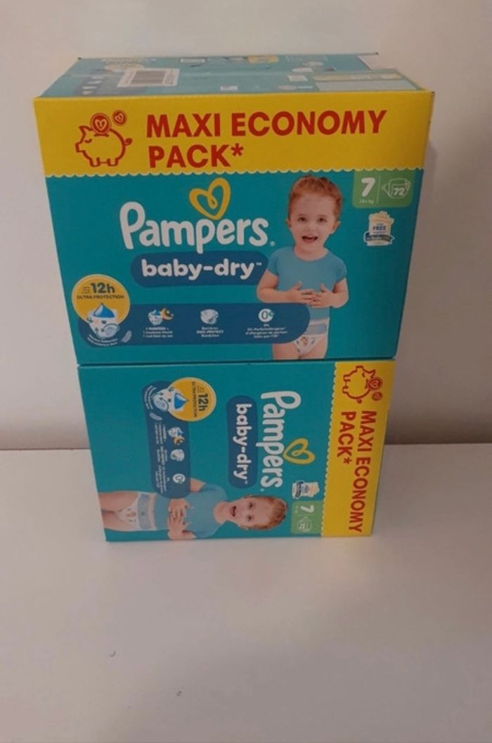 [-25% code SABLIER25] 144 couches Pampers baby dry taille 7
