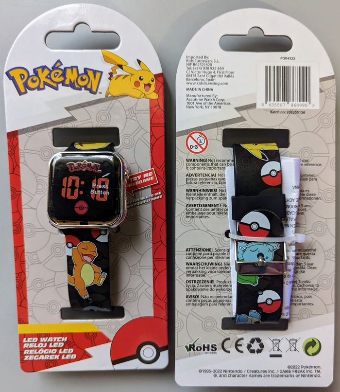 Montre LED digitale Pokemon