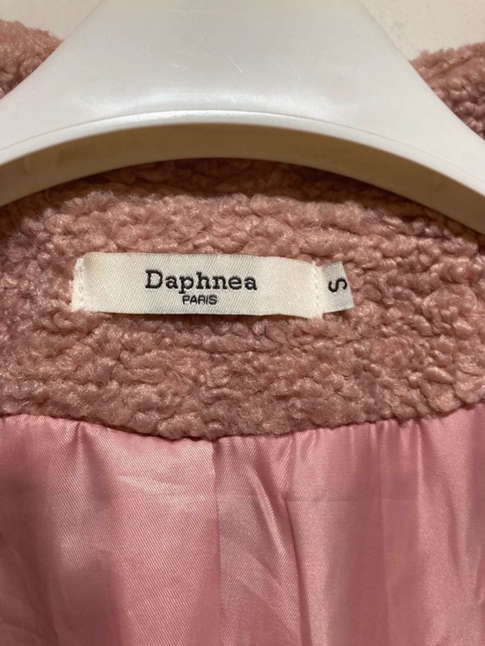 Manteau moumoute rose – Daphnea – Taille S (36) - photo numéro 3