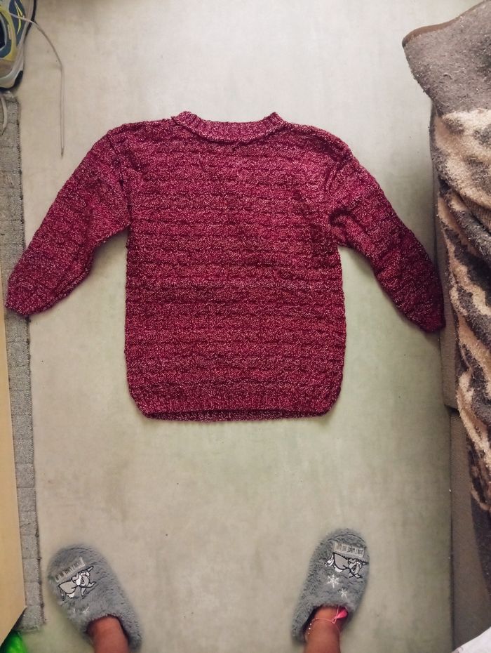 Magnifique pull bien chaud -piece unique en laine 🌺 - photo numéro 2