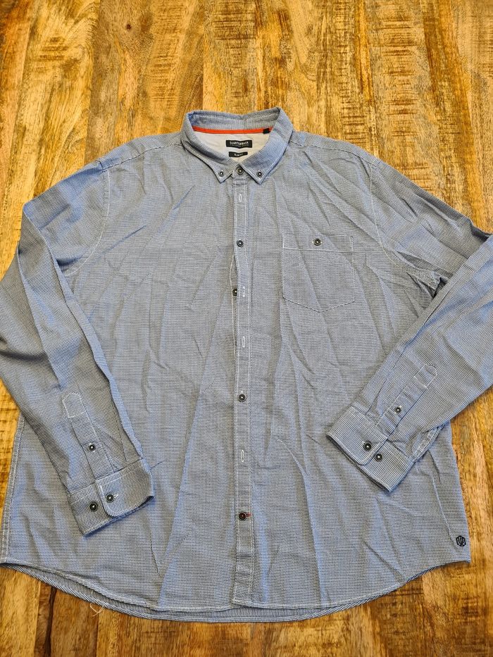 Chemise neuve bleu marine avec motif 47 48 xxxl - photo numéro 2