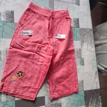 Pantacourt saumon kmg une petite étoile 3 ans fille