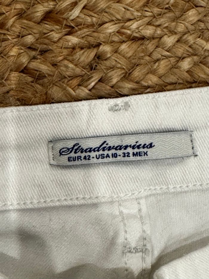 Pantalon Jean femme Stradivarius t42 Blanc - photo numéro 4