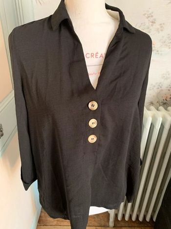 Blouse noire fluide femme neuve avec étiquette