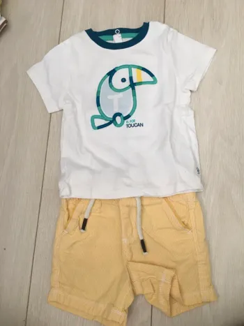 Ensemble short t-shirt 6 mois obaibi
