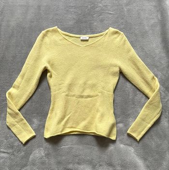 Pull American Vintage - Col V - Jaune clair 