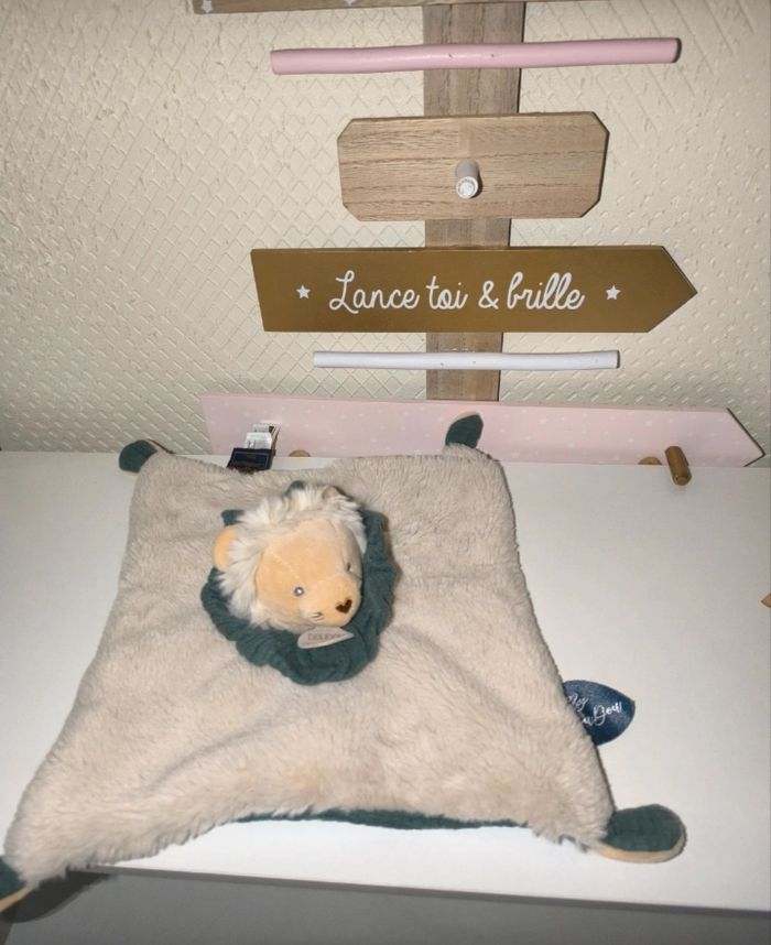 Doudou Lion marron - Cocon - Balle d'éveil - 3 en 1 - photo numéro 2