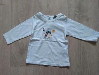 Tee shirt blanc Pioucasso garçon TAO 12 mois