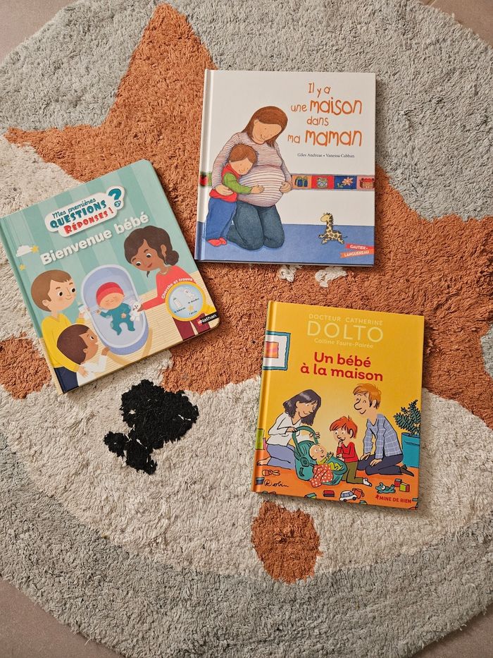 Lot de 3 livres pour l'arrivée de bébé a la maison