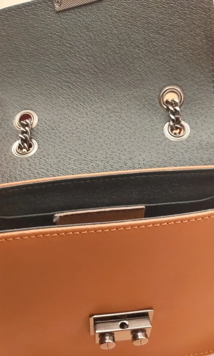 Sac à main en cuir fabriqué en Italie, cuir, marron, The Genuine Leather - photo numéro 11